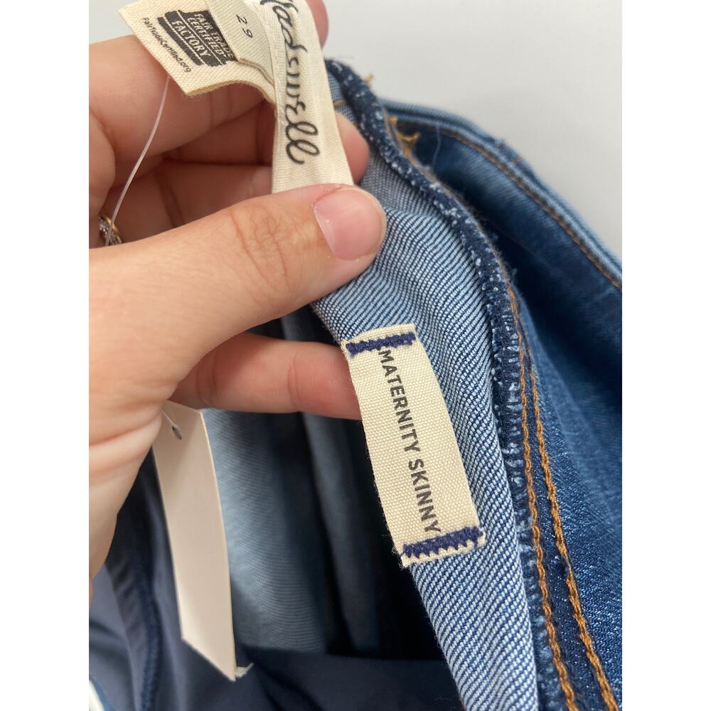 Madewell Maternity Over-the-Belly Skinny Jeans in Danny Blue Wash Denim 28‎ - Picture 7 of 9